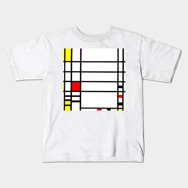 Mondrian Again Kids T-Shirt by JonHerrera